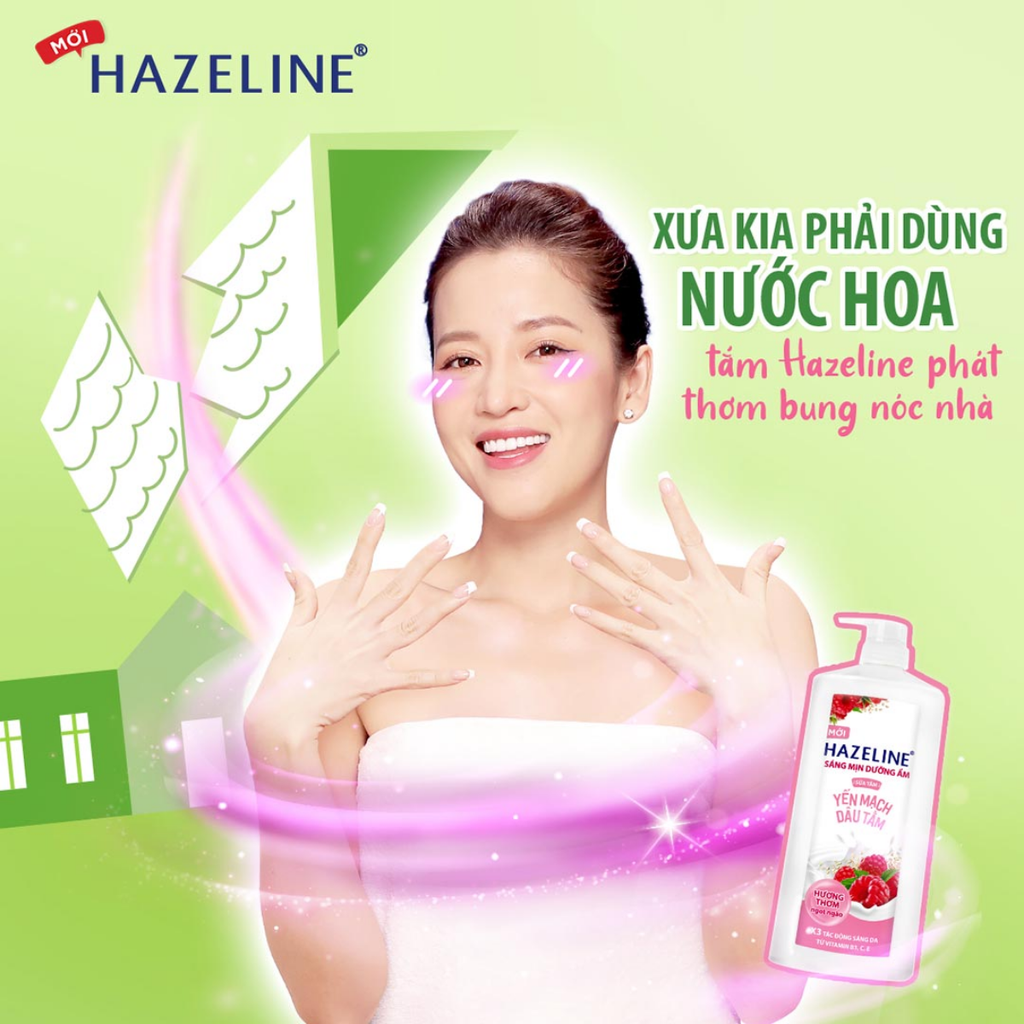 Sữa Tắm Dưỡng Thể Sáng Mịn Da Hazeline Yến Mạch Dâu Tằm 1Kg (Tặng bông tắm)