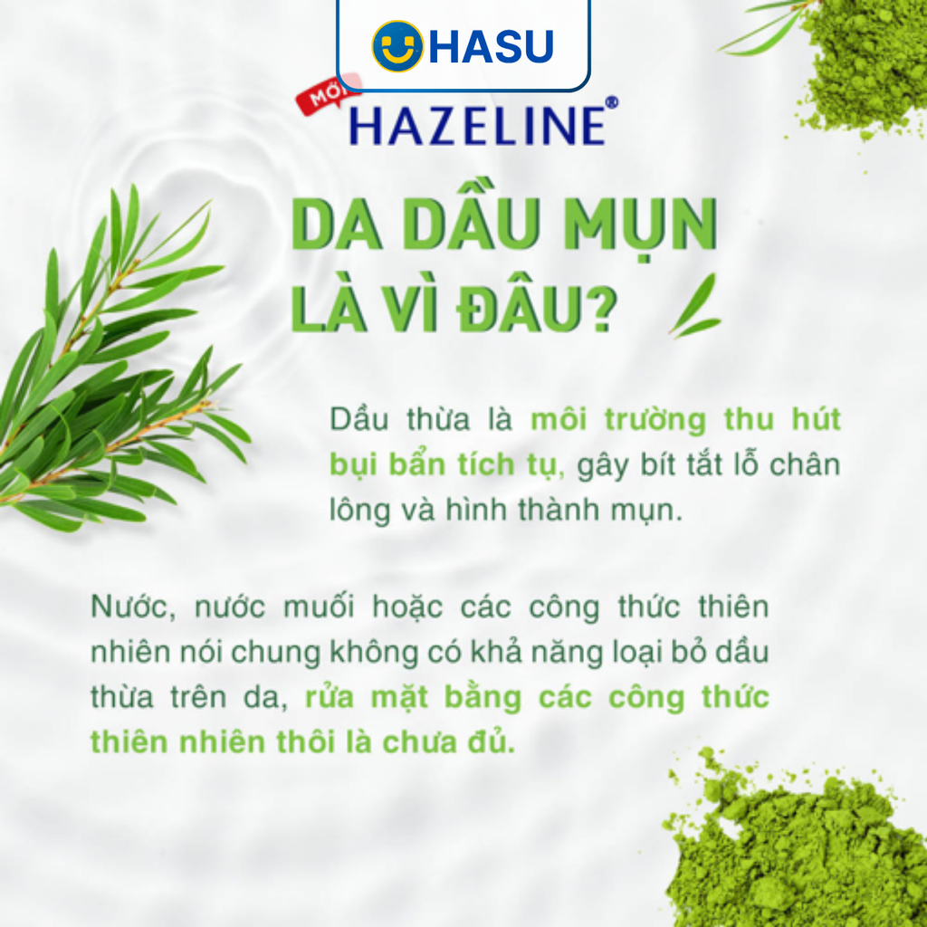 Sữa rửa mặt Hazeline tràm trà rau má 100g/24 tuýt