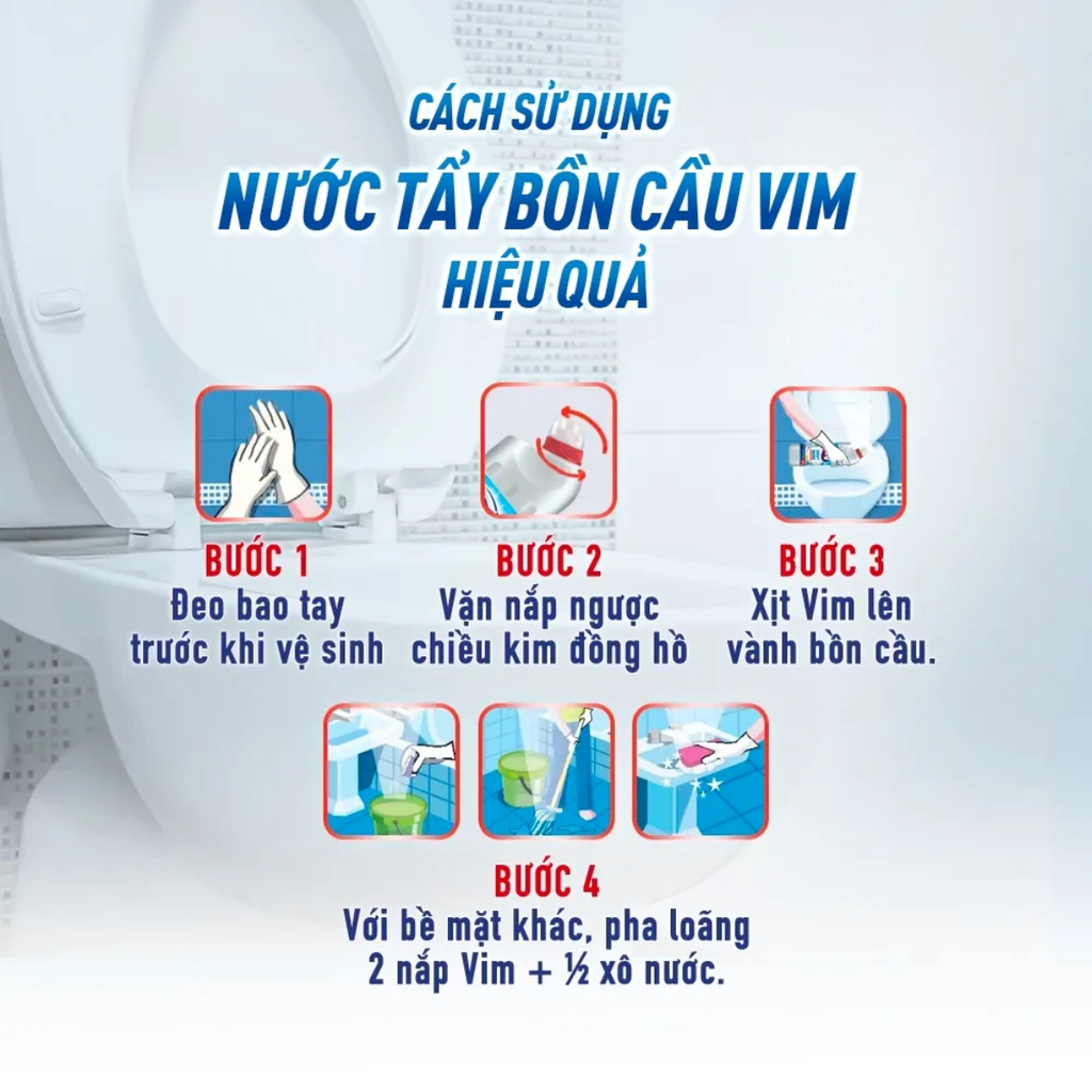 VIM tẩy rửa trắng sáng hương chanh sả 870ml