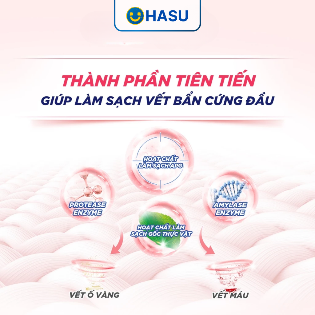 Nước giặt Đồ Lót Omo Hương Hoa Anh Đào Thanh Lịch diệt sạch vi khuẩn và an toàn cho da tay, chai 300g