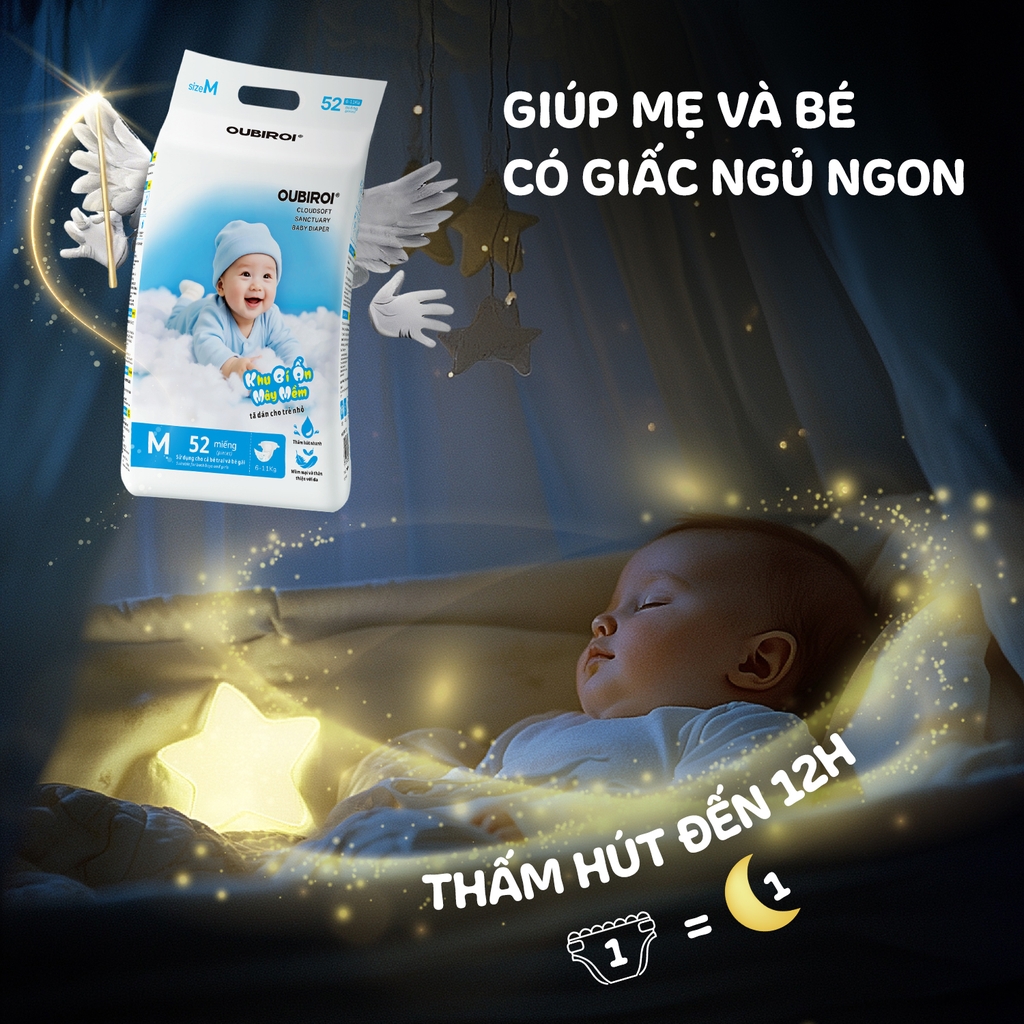 Tã dán trẻ em Oubiroi 58 miếng (S)/6