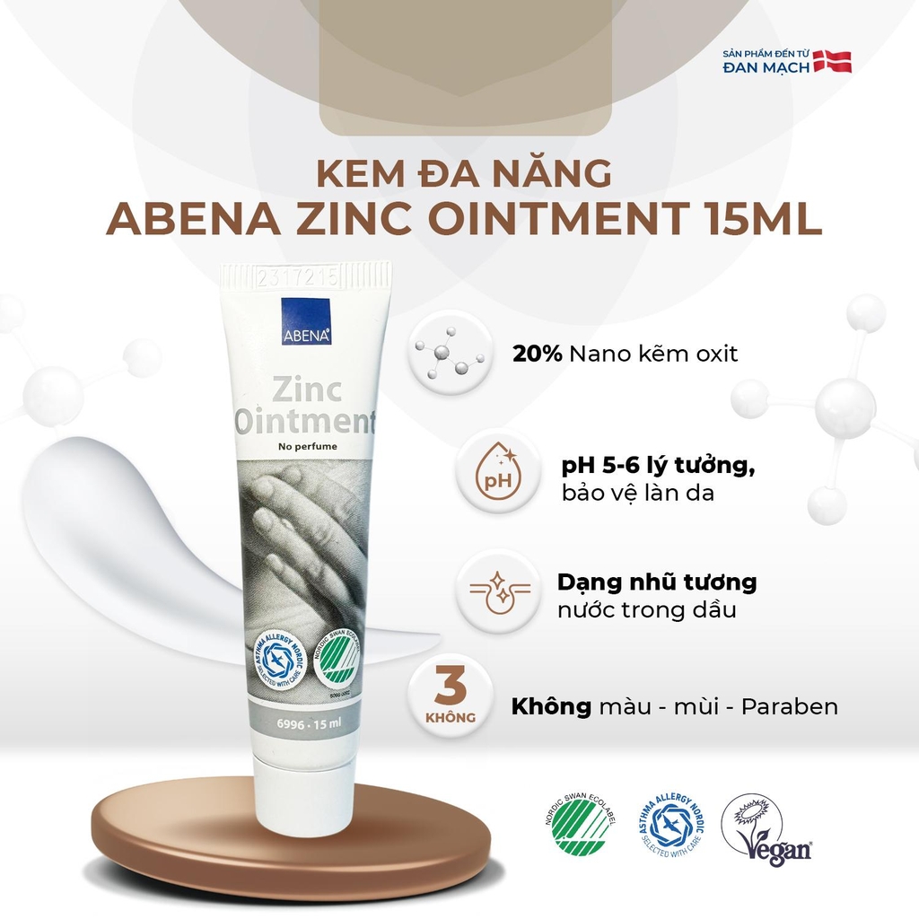 Kem đa năng ABENA ZINE Ointment No perfume tuýp 15ML