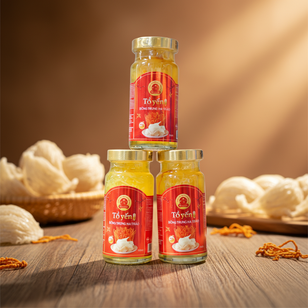 Yến Nuvi chưng đông trùng, hũ 150ML