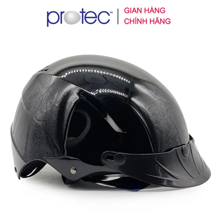 Mũ bảo hiểm 1/2 đầu Protec VIC không kính - MBH nửa đầu thoáng khí, êm nhẹ, đơn giản, chắc chắn, chịu va đập tốt