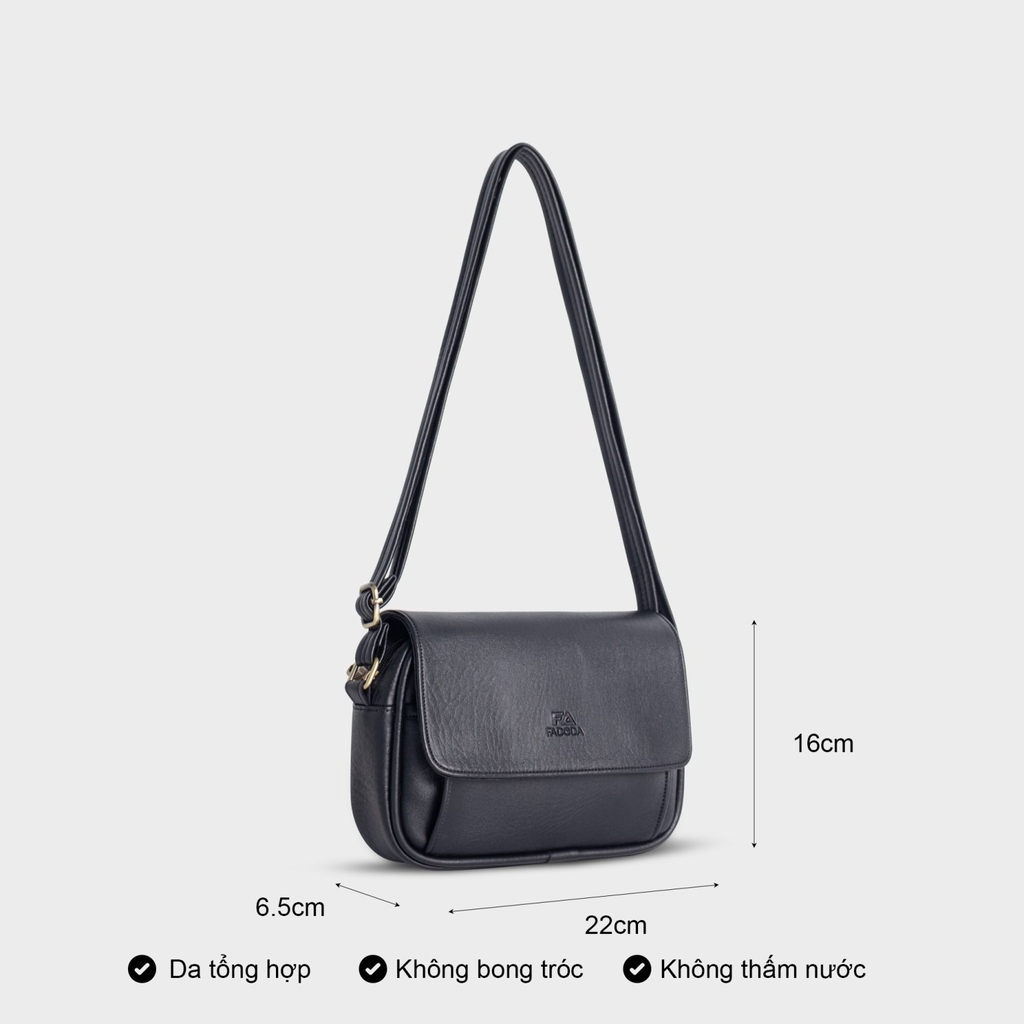 Túi đeo chéo da FADODA FN22 nhỏ gọn, nhiều ngăn - Vintage, chống thấm nước, không bong tróc