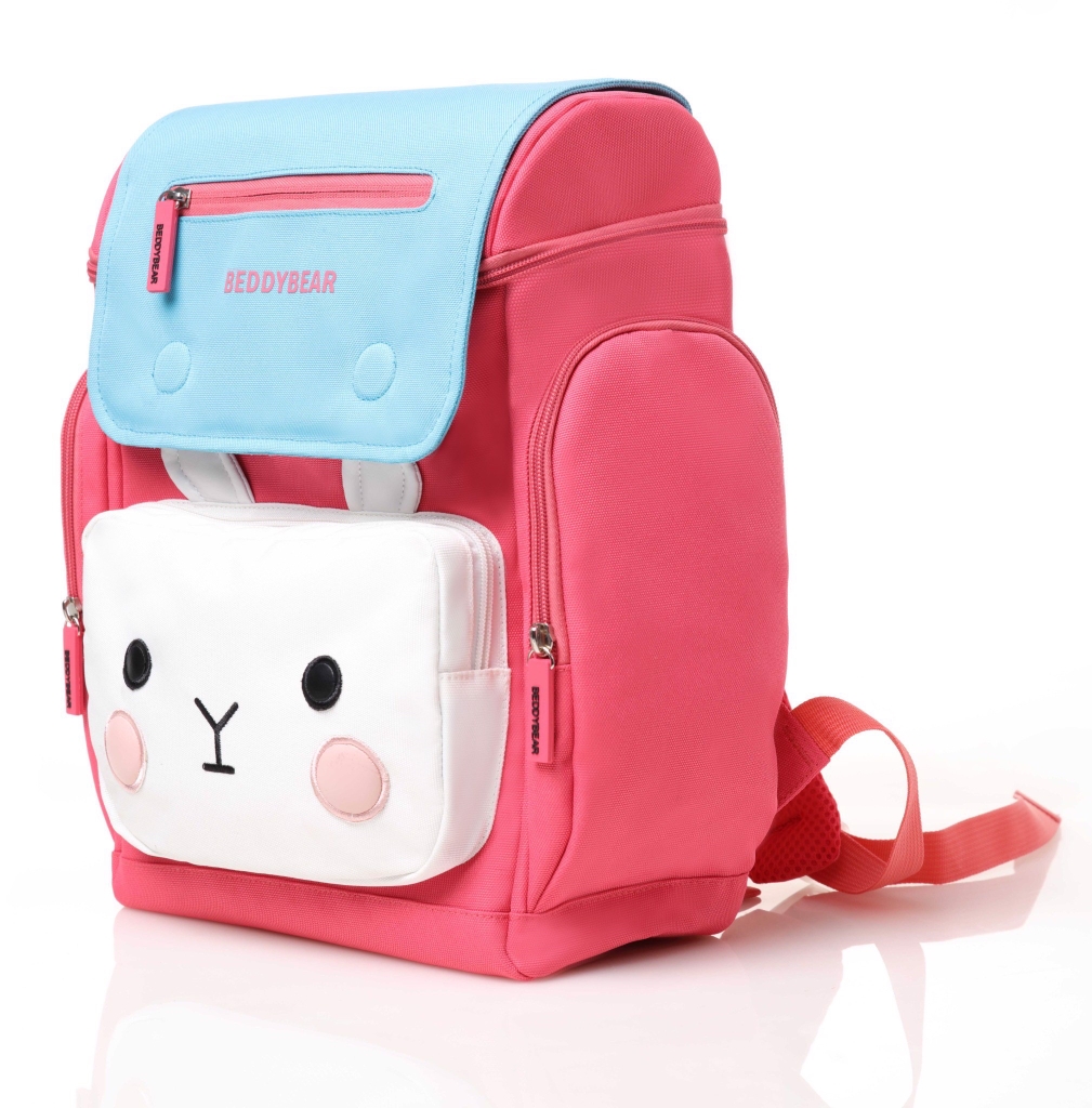 Balo Chống Gù BEDDYBEAR Cho Bé Gái Tiểu Học Thỏ Pipi Màu Hồng XS-HONG