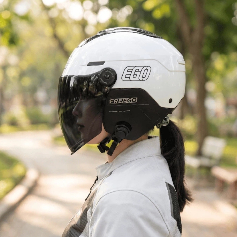 Kính chắn gió mũ bảo hiểm EGO E-24 - Kính ngoài rời dài/ngắn tháo lắp chống UV, bụi, nắng (không gồm mũ)