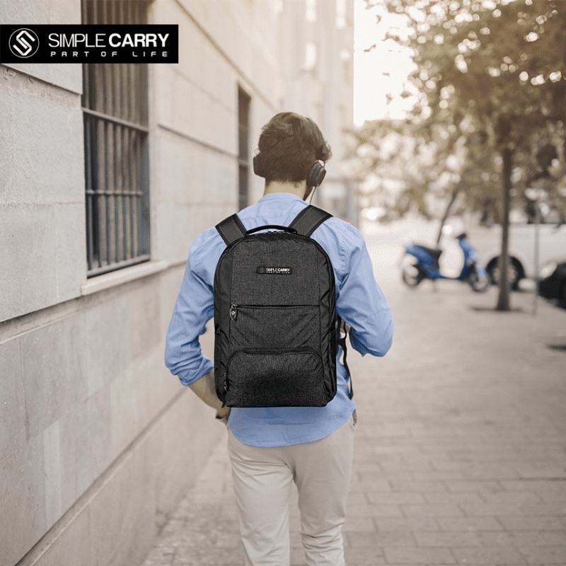 Balo laptop 15.6 inch SIMPLECARRY B2B15 - Phong cách tối giản, nhẹ, vải trượt nước cao cấp, chắc chắn