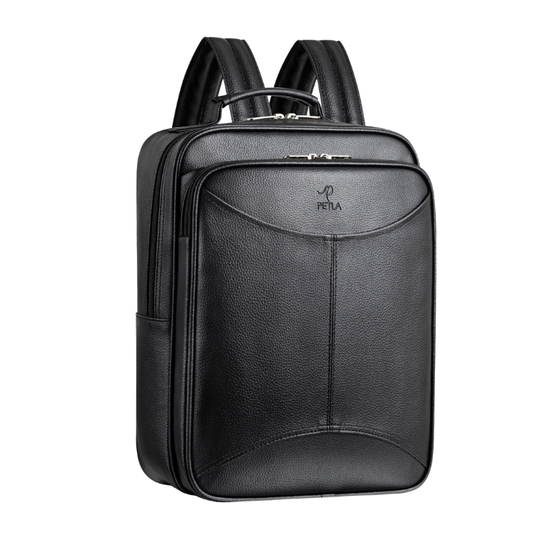 [CHÍNH HÃNG] Balo da laptop 14 inch PETLA LBA4 công sở thanh lịch - Nhiều ngăn, đứng form, chống thấm, không bong tróc