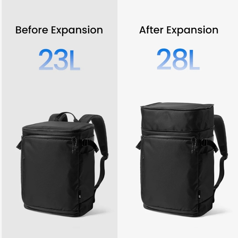 Balo du lịch TOMTOC Navigator T69 Travel Backpack 23L mở rộng 28L chuẩn cabin, mở 180° chống nước siêu nhẹ