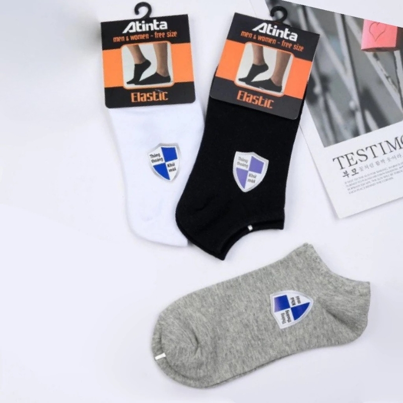 Vớ (tất) ATINTA nam nữ cổ thấp 015 - Đàn hồi cao, cotton cao cấp khử mùi, thấm hút, êm ái - Vớ Nam Thành