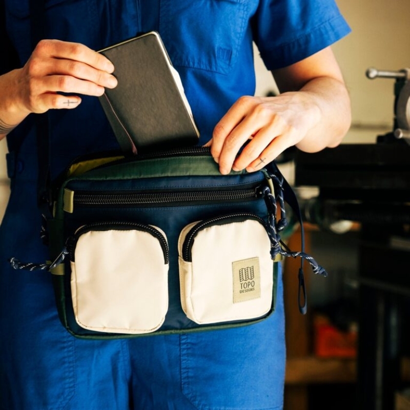 Túi đeo chéo TOPO DESIGNS Block Bag 3.5L - Siêu nhẹ chỉ 28g, nhiều ngăn, vải tái chế, túi EDC - 84033685