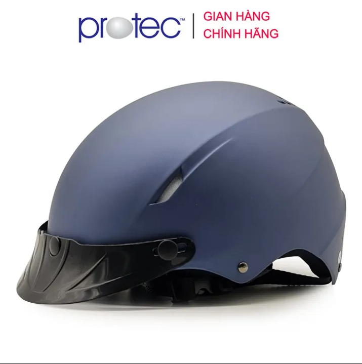 Mũ bảo hiểm 1/2 đầu Protec VIC không kính - MBH nửa đầu thoáng khí, êm nhẹ, đơn giản, chắc chắn, chịu va đập tốt