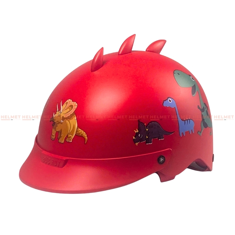 Mũ bảo hiểm trẻ em 1/2 đầu ĐỨC HUY 008 Khủng Long chuẩn an toàn - MBH nửa đầu đáng yêu cứng cáp, thời trang