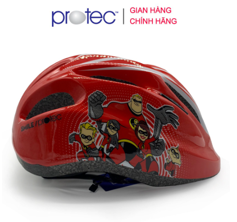 Mũ Bảo Hiểm Xe Đạp Trẻ Em PROTEC SMILE, Cho Bé Trai Từ 1-12 Tuổi, Họa Tiết Mạnh Mẽ Năng Động