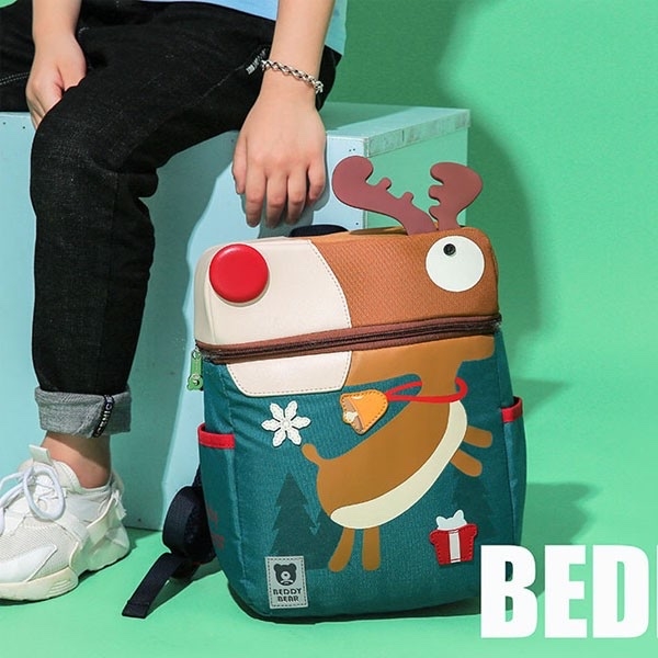 Balo Chống Gù Lớp 1-3 BEDDYBEAR Cute Bag Họa Tiết Tuần Lộc Cho Bé YE-TUANLOC