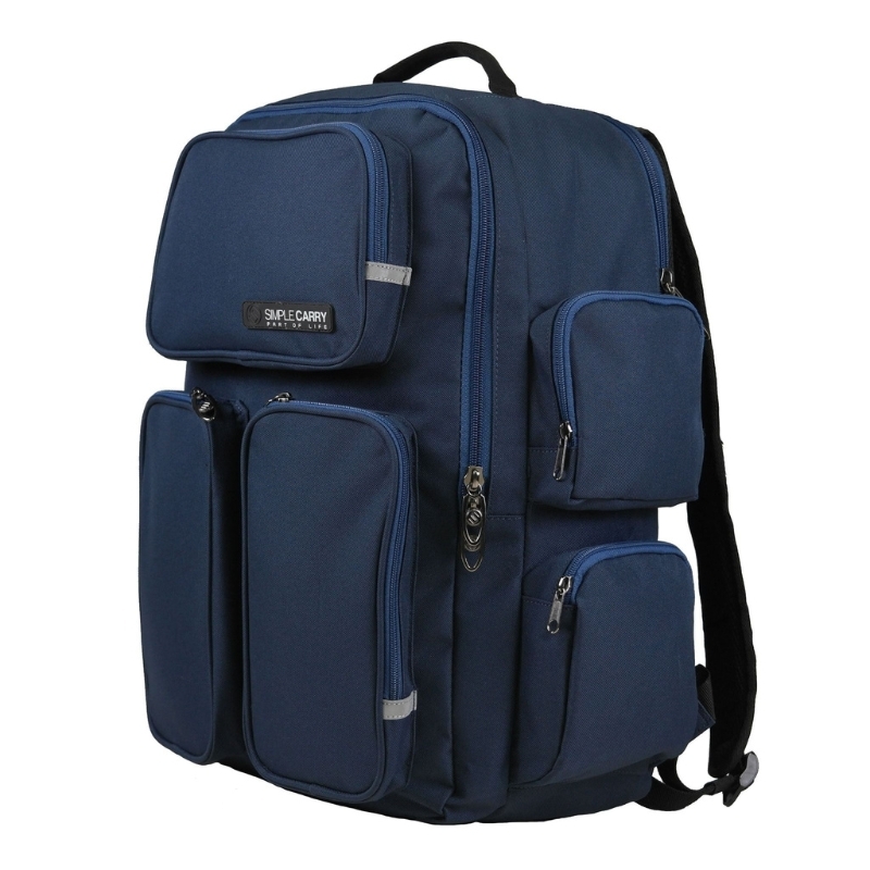 Balo du lịch size đại laptop 17.3 inch SIMPLECARRY R-City 2 - Dung tích lớn, rất nhiều ngăn, trượt nước