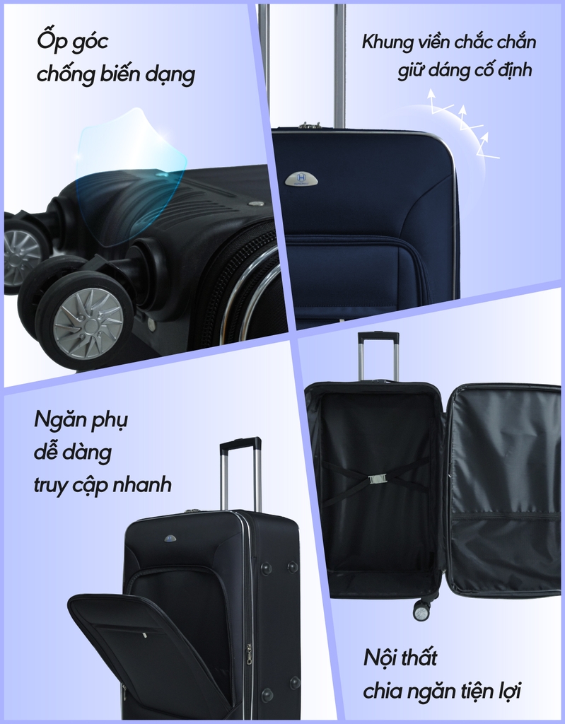 Vali Vải 20 inch xách tay HÙNG PHÁT 022