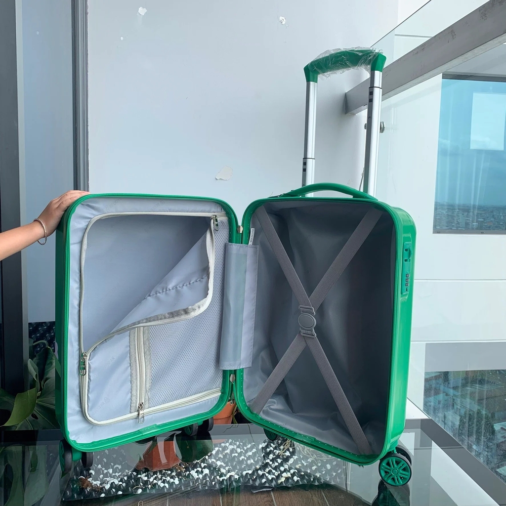 Vali Kéo Nhựa Trẻ Em MCN (BEDDYBEAR) In Hình Dập Nổi 3D Khủng Long Size Xách Tay 17 inch