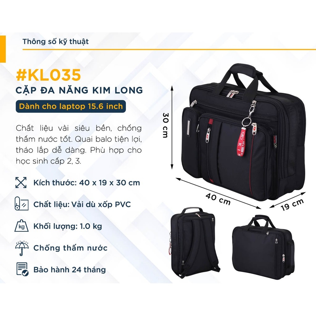 Cặp Đa Năng Học Sinh KIM LONG KL035