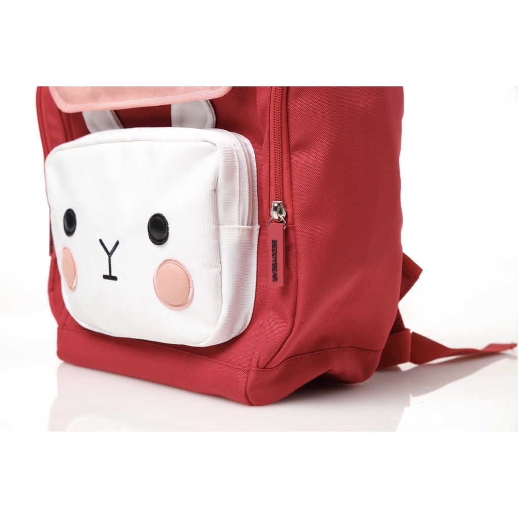 Balo Chống Gù BEDDYBEAR Cho Bé Gái Tiểu Học Thỏ Pipi Màu Đỏ XS-DO