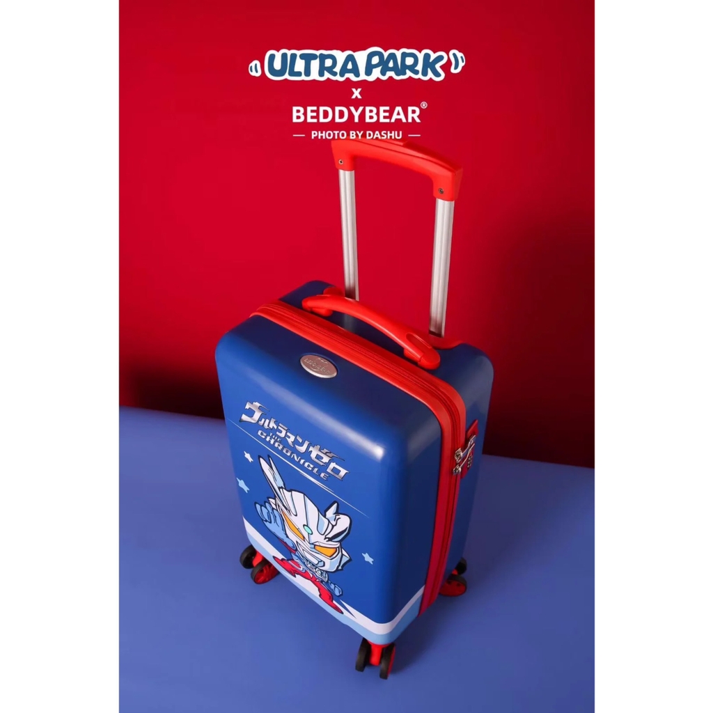Vali Kéo Nhựa Trẻ Em BEDDYBEAR In Hình Dập Nổi 3D Ultral Man Size Xách Tay 17 inch LV-ULTRAL
