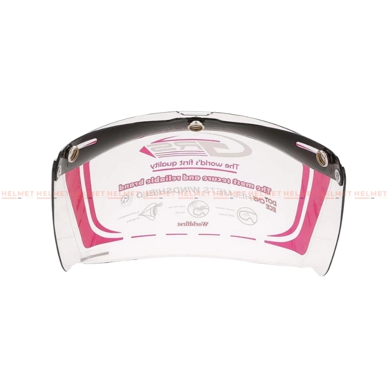 Kính bấm rời gắn mũ bảo hiểm GRS A7 - Kính 3 khuy cho MBH 1/2 3/4 đầu dễ tháo lắp, chắn gió mưa nắng bụi