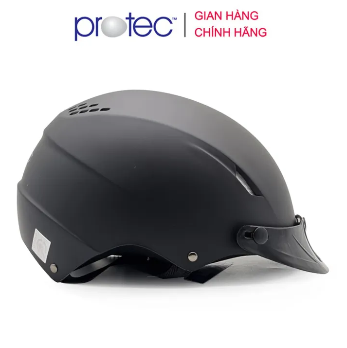 Mũ bảo hiểm 1/2 đầu Protec VIC không kính - MBH nửa đầu thoáng khí, êm nhẹ, đơn giản, chắc chắn, chịu va đập tốt