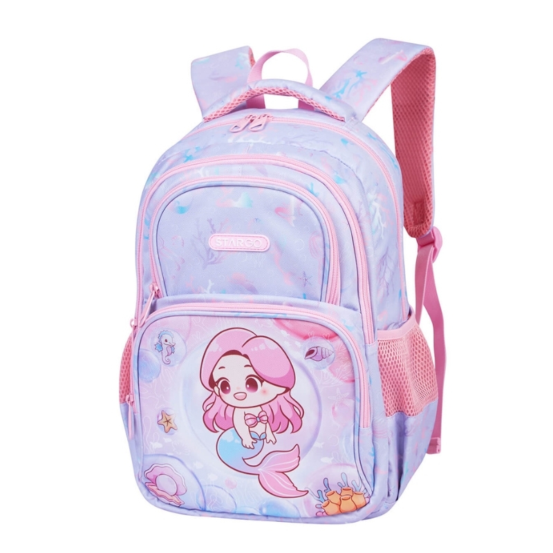Balo chống gù siêu nhẹ STARGO Wiggy / Lolly cho bé gái học sinh tiểu học lớp 3 4 5 - Đứng form, cài trợ lực