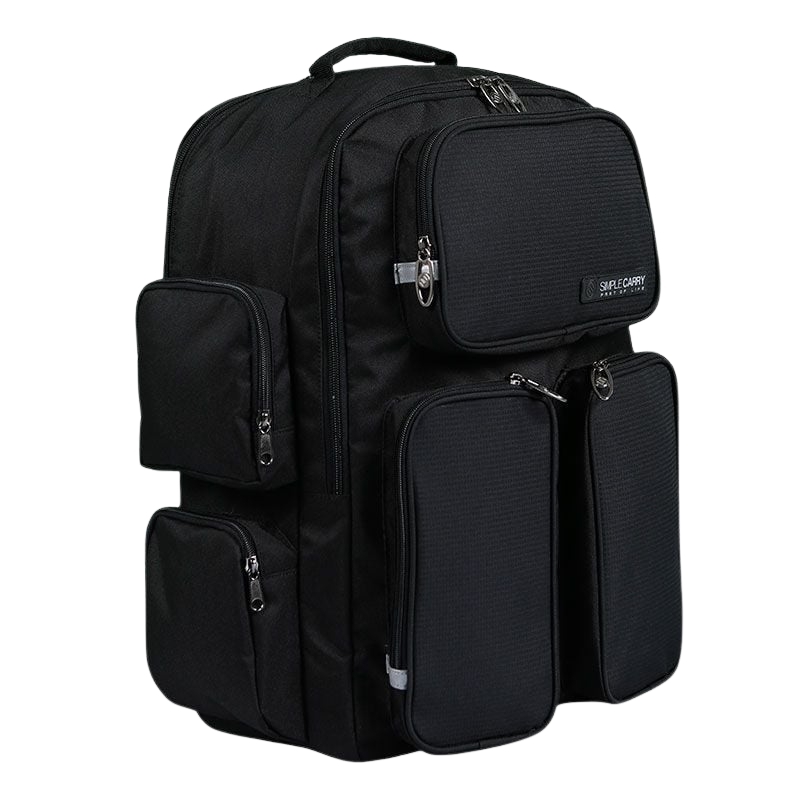 Balo du lịch size đại laptop 17.3 inch SIMPLECARRY R-City 2 - Dung tích lớn, rất nhiều ngăn, trượt nước