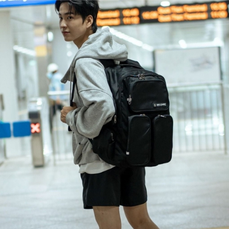 Balo du lịch size đại laptop 17.3 inch SIMPLECARRY R-City 2 - Dung tích lớn, rất nhiều ngăn, trượt nước