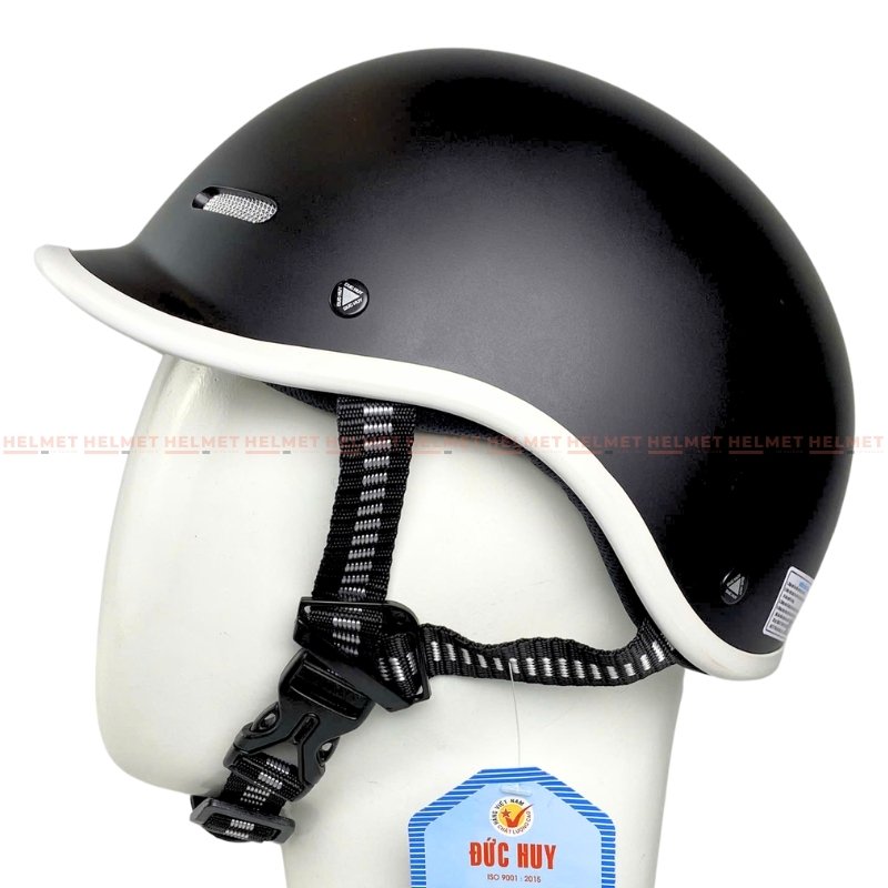 Mũ bảo hiểm cá heo 1/2 đầu ĐỨC HUY CKC 011 - MBH nửa đầu chuẩn an toàn, thoáng khí, năng động, thời trang