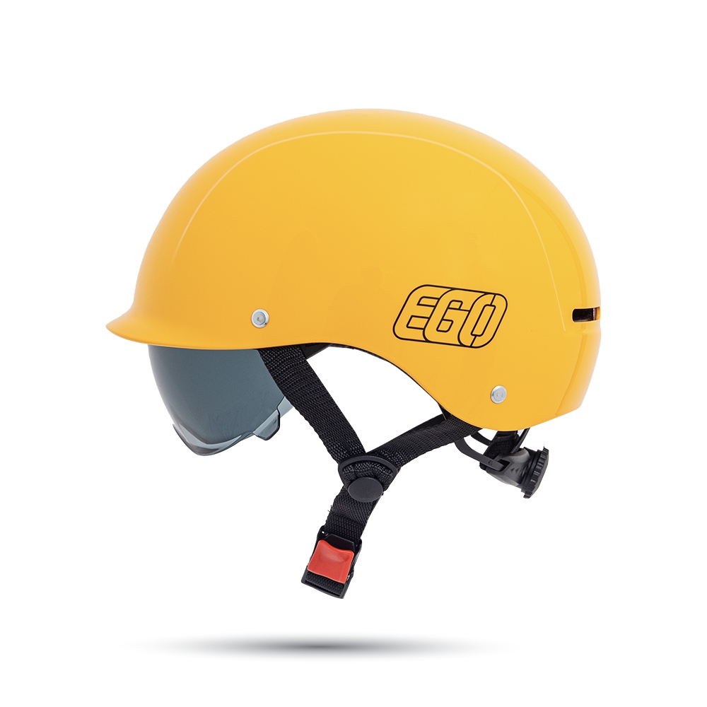 Mũ bảo hiểm 1/2 đầu EGO E-20 kính âm chống chói - MBH nửa đầu có khe thông gió, núm vặn điều chỉnh size