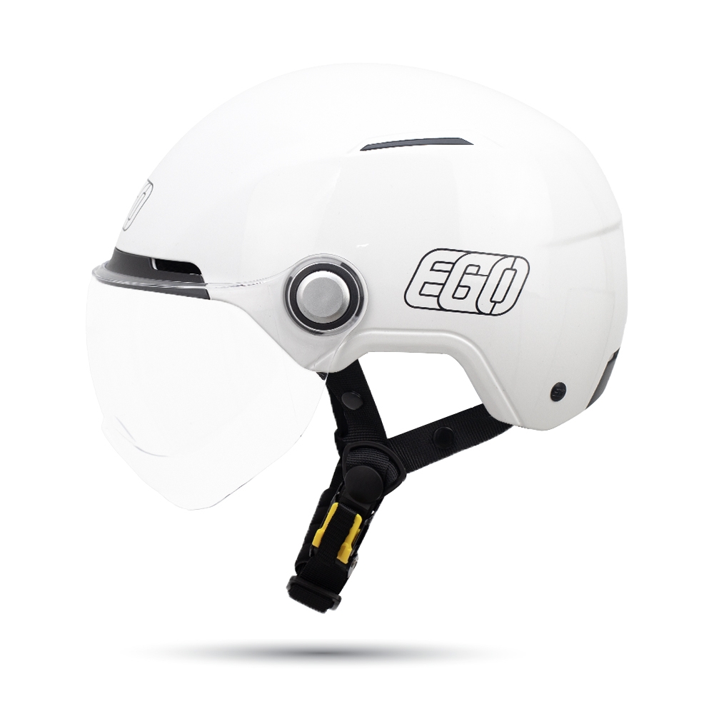 Mũ bảo hiểm 1/2 đầu EGO E-22 có kính - MBH nửa đầu cứng cáp, thoáng khí, có núm tăng chỉnh size linh hoạt