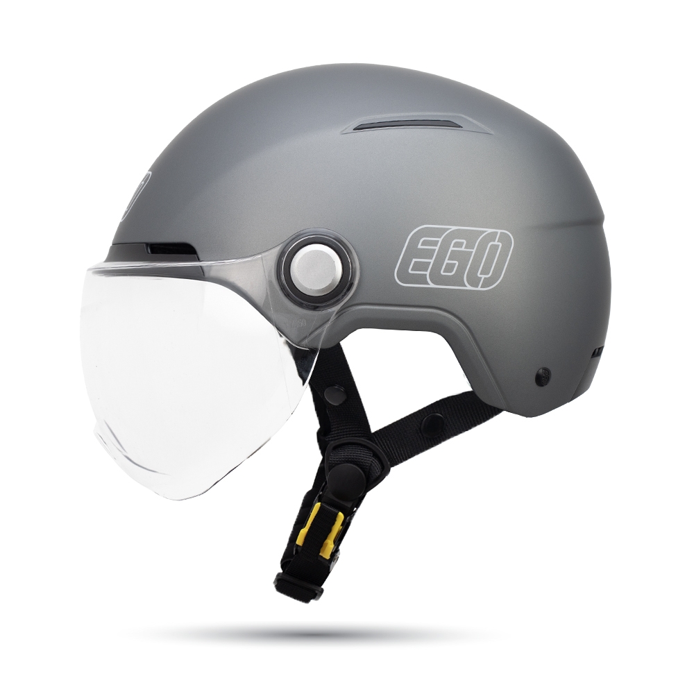Mũ bảo hiểm 1/2 đầu EGO E-22 có kính - MBH nửa đầu cứng cáp, thoáng khí, có núm tăng chỉnh size linh hoạt