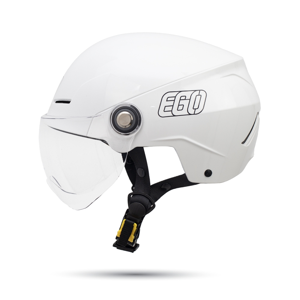 Mũ bảo hiểm 1/2 đầu EGO E-23 có kính vòng đầu lớn - MBH nửa đầu thoáng khí, an toàn, có núm điều chỉnh size