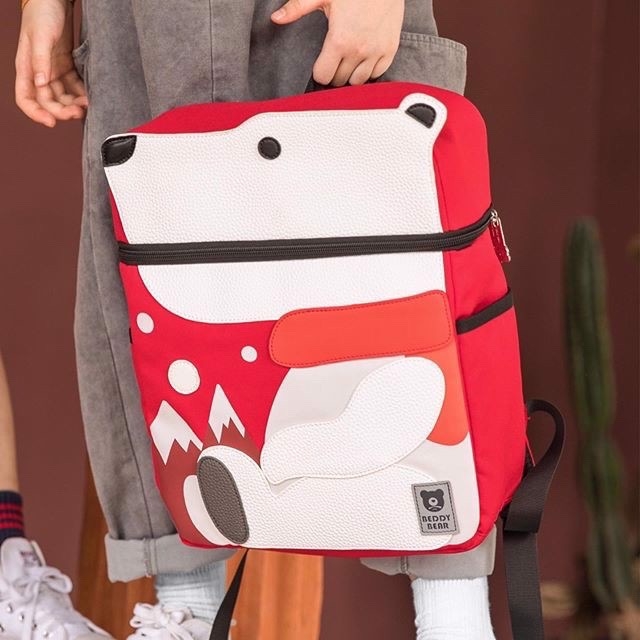 Balo Tiểu Học Chống Gù BEDDYBEAR Cute Bag Họa Tiết Gấu Bắc Cực Cho Bé YE-GAU