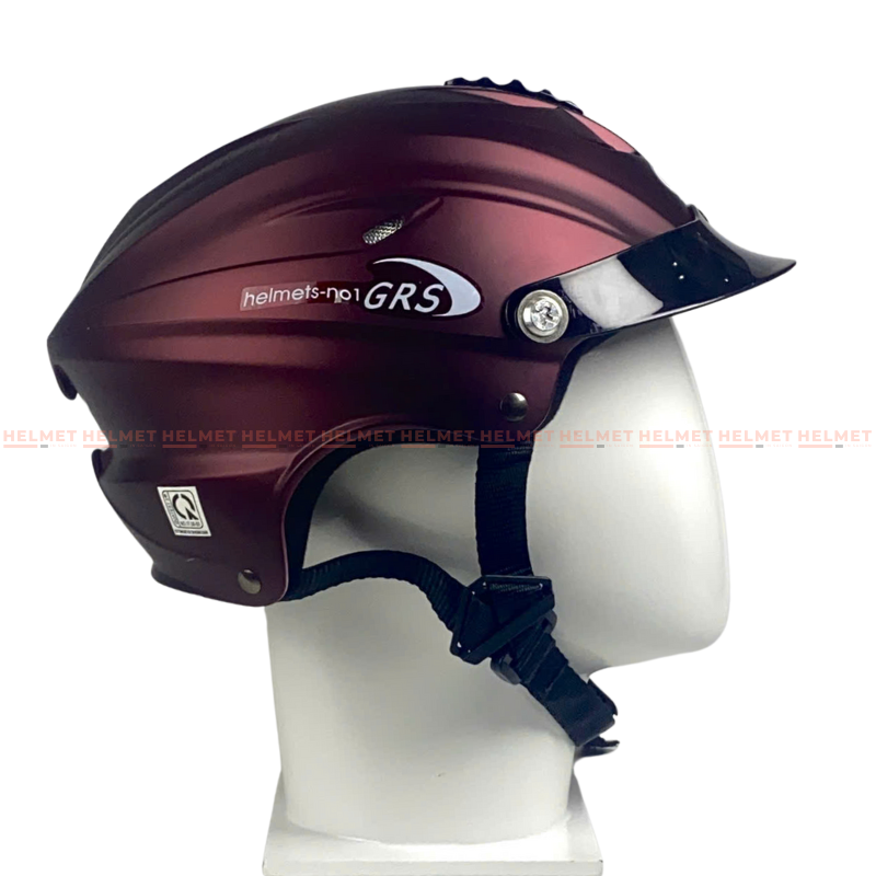 Mũ bảo hiểm 1/2 đầu GRS A760 nhám không kính – Siêu Nhẹ, Cực Êm, Chống Trầy