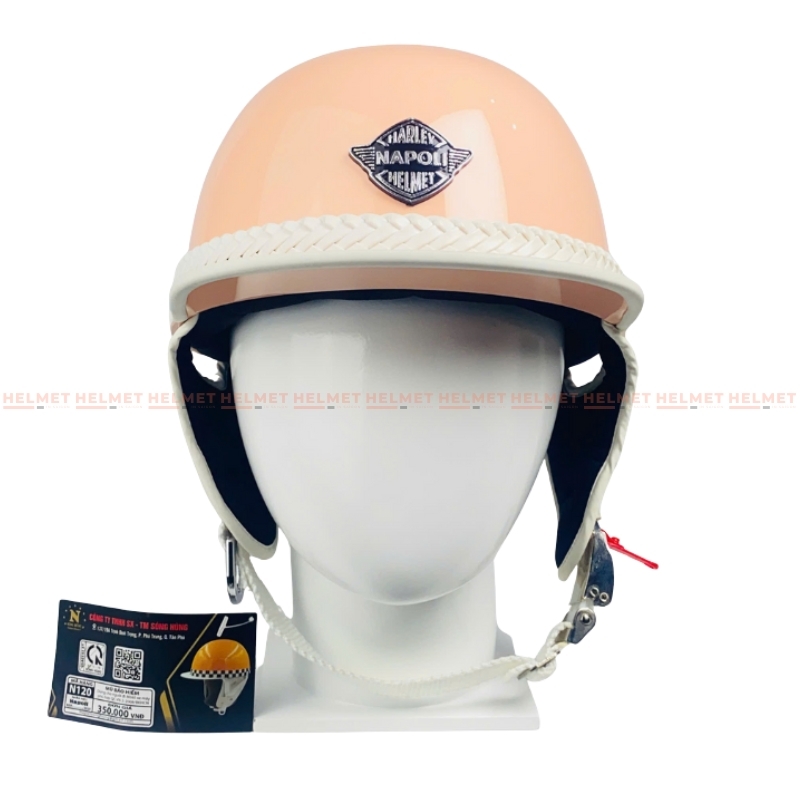 Mũ bảo hiểm 1/2 đầu dây thừng NAPOLI N120 - MBH nửa đầu dáng snapback thời trang chắc chắn, chịu va đập tốt