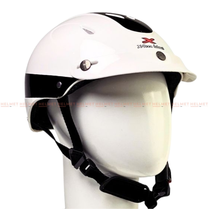 Mũ bảo hiểm 1/2 đầu ĐỨC HUY Xteen 308 size lớn - MBH nửa đầu có khe thông gió, chuẩn an toàn, chịu va đập