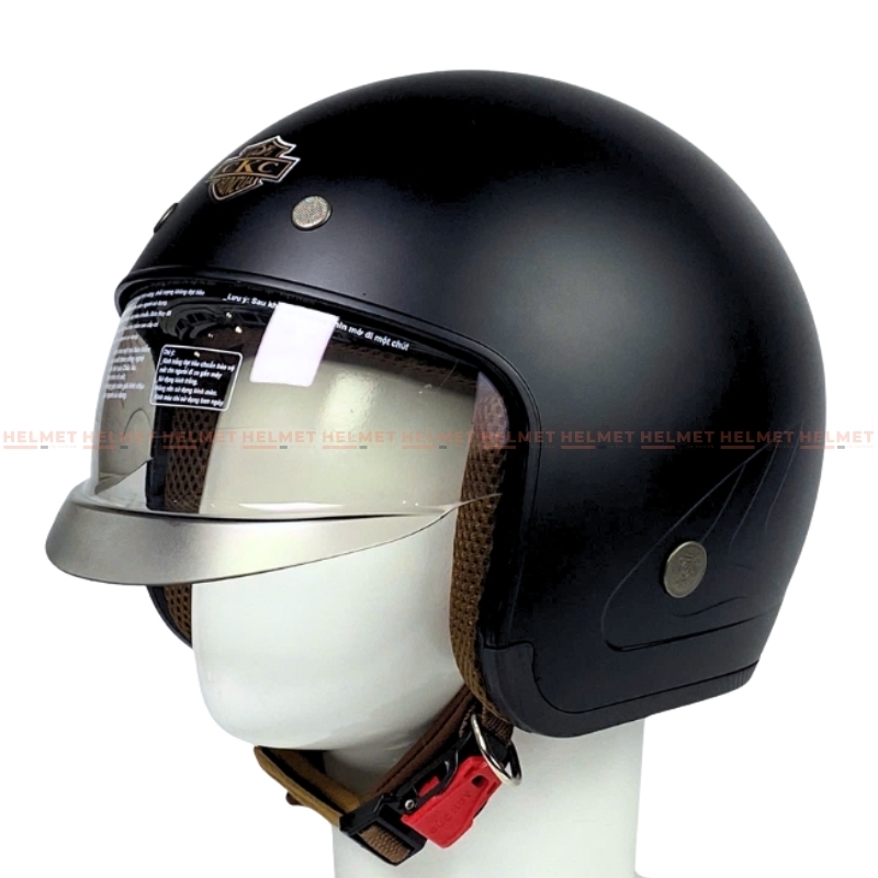 Mũ bảo hiểm 3/4 đầu kính âm CKC 709 - MBH giấu kính ĐỨC HUY unisex hiện đại chuẩn an toàn, chịu va đập mạnh