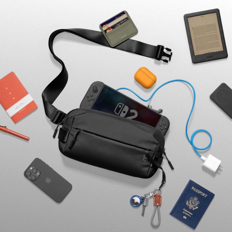 Túi Đeo Chéo TOMTOC Lightweight Codura Sling Bag T21S1D1 Black
