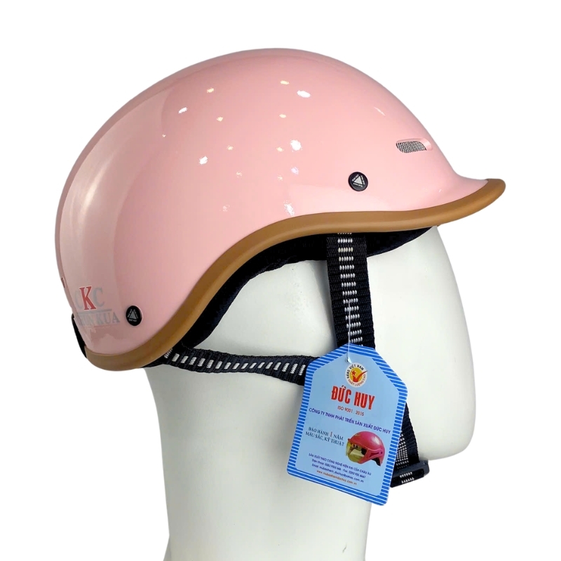 Mũ bảo hiểm cá heo 1/2 đầu ĐỨC HUY CKC 011 - MBH nửa đầu chuẩn an toàn, thoáng khí, năng động, thời trang