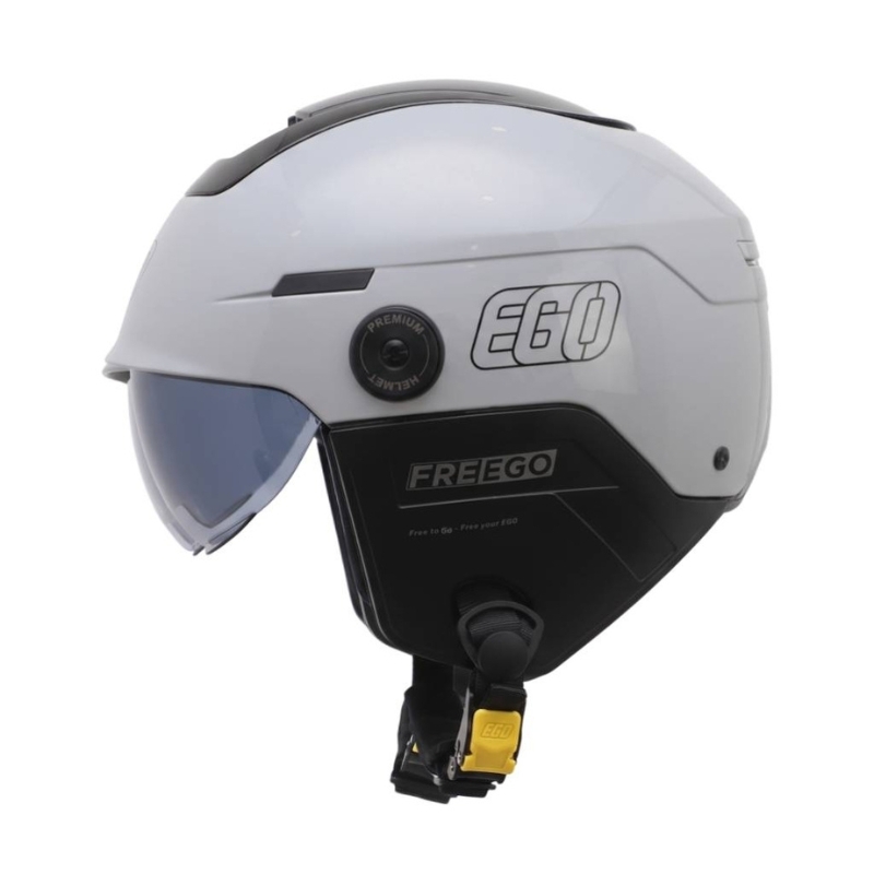 Mũ bảo hiểm 1/2 đầu kính âm EGO E-24 có ốp tai, lót tháo rời - MBH nửa đầu kính đôi hở đuôi, núm chỉnh size