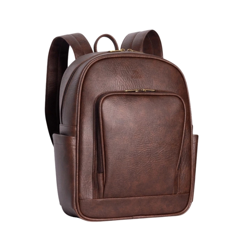 Balo da laptop 13 inch FADODA FBA15 - Thanh lịch, nhỏ gọn, vintage, nhiều ngăn, chống thấm, chống bong tróc
