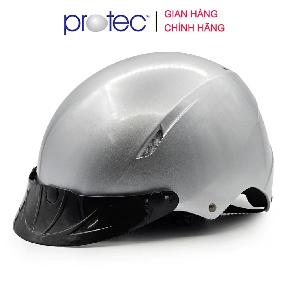 Mũ bảo hiểm 1/2 đầu Protec VIC không kính - MBH nửa đầu thoáng khí, êm nhẹ, đơn giản, chắc chắn, chịu va đập tốt