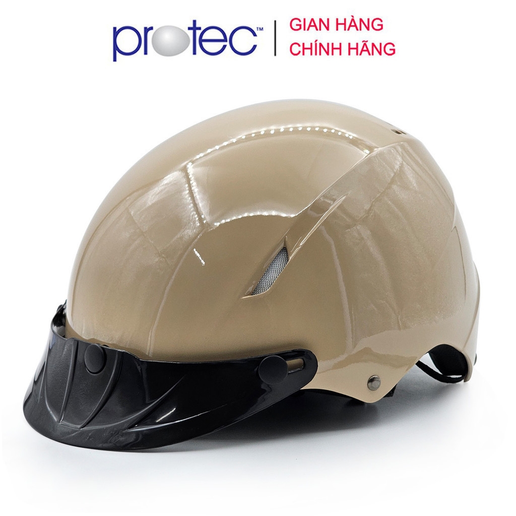 Mũ bảo hiểm 1/2 đầu Protec VIC không kính - MBH nửa đầu thoáng khí, êm nhẹ, đơn giản, chắc chắn, chịu va đập tốt