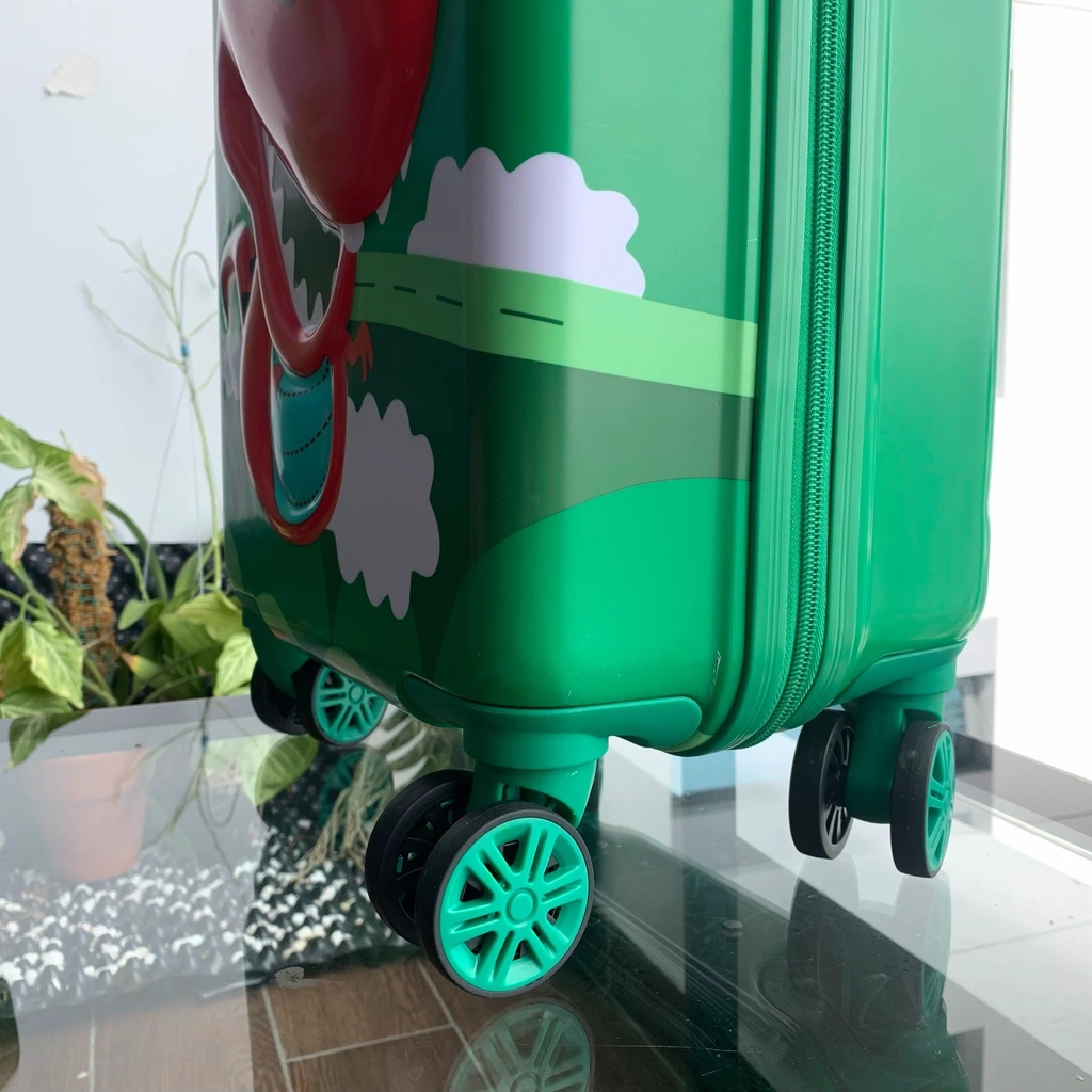 Vali Kéo Nhựa Trẻ Em MCN (BEDDYBEAR) In Hình Dập Nổi 3D Khủng Long Size Xách Tay 17 inch