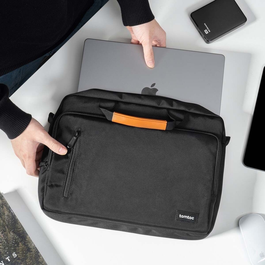 Túi Xách Laptop / Đeo Vai Chống Sốc TOMTOC Briefcase Premium For 13 14 MacBook/Pro/Surface/Ultrabook A43