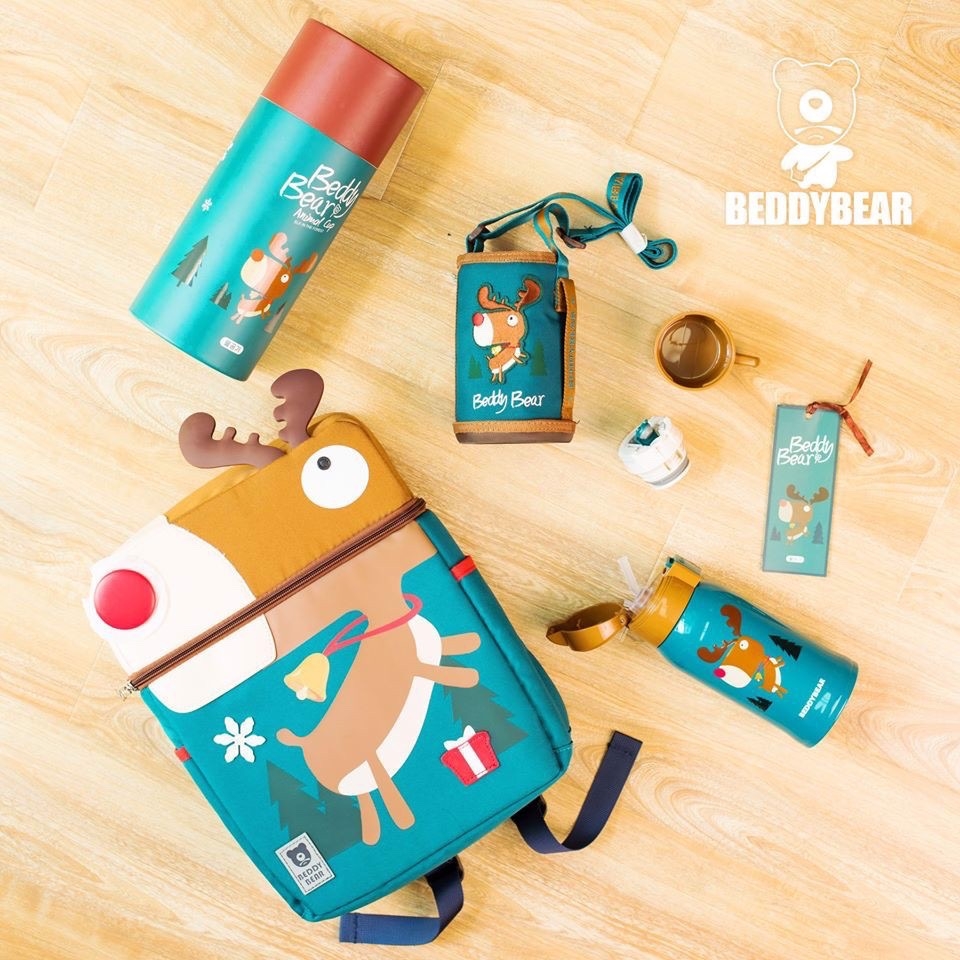 Balo Chống Gù Lớp 1-3 BEDDYBEAR Cute Bag Họa Tiết Tuần Lộc Cho Bé YE-TUANLOC